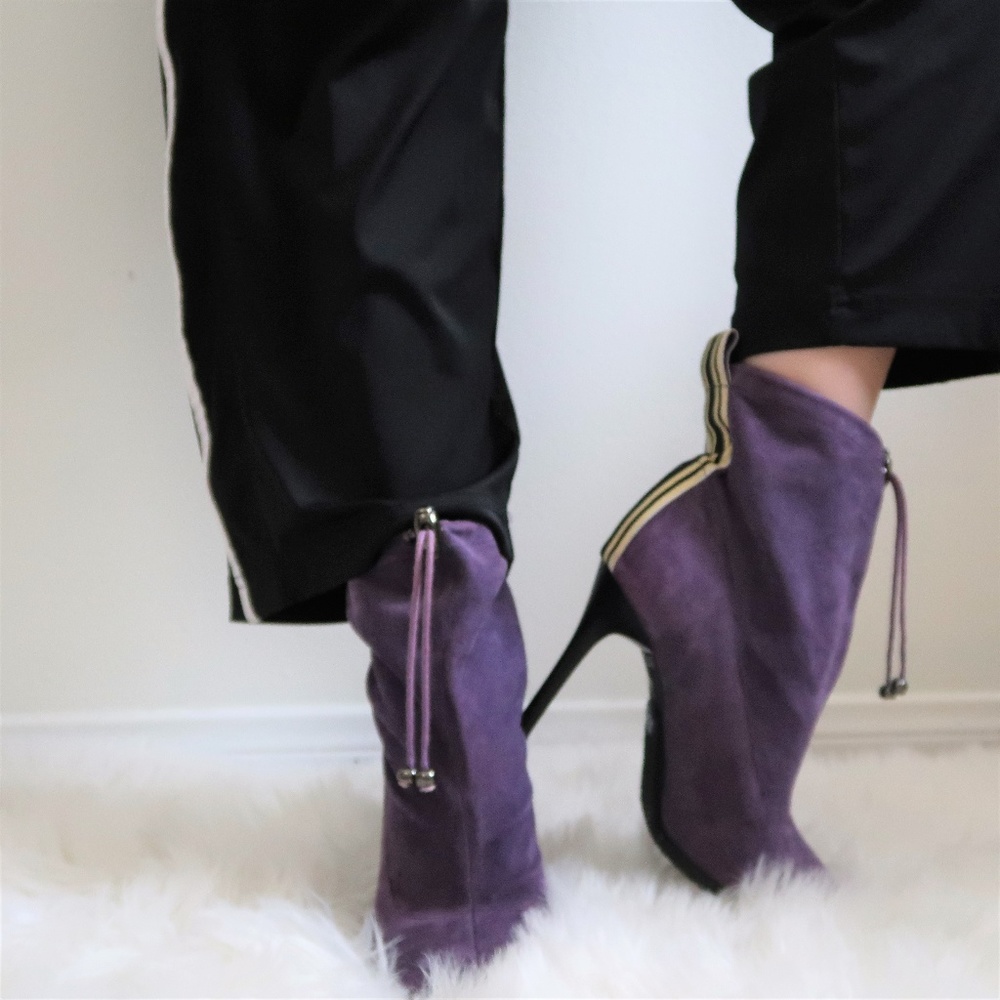 STEVEN by Steve Madden Purple Drawstring Booties